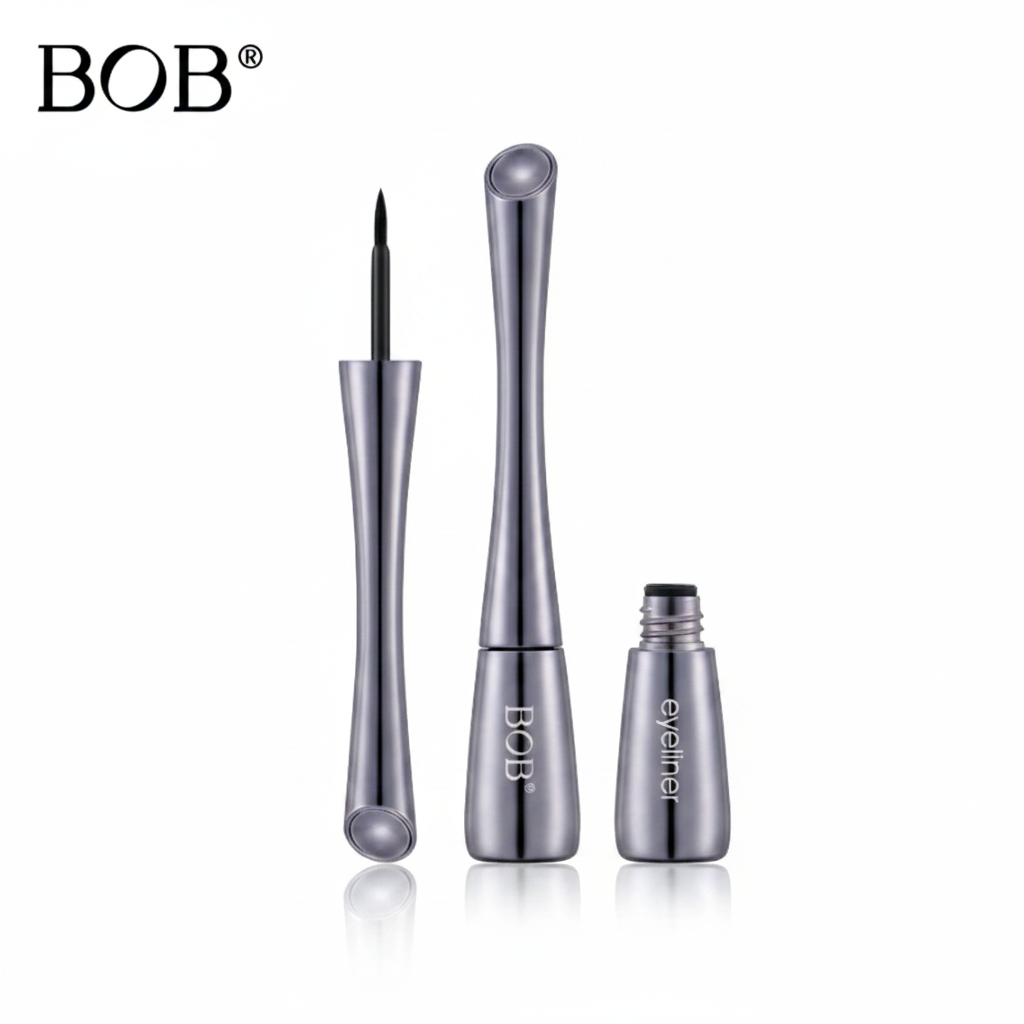 BOB Precision Waterproof Liquid Eyeliner product shot with BOB logo