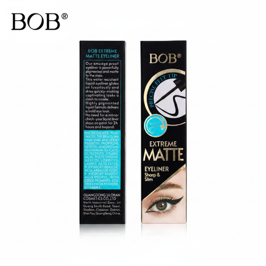 BOB Extreme Matte Eyeliner packaging with BOB logo